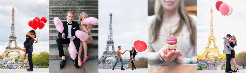 Props for Paris photo sessions balloons, cotton candy, umbrellas
