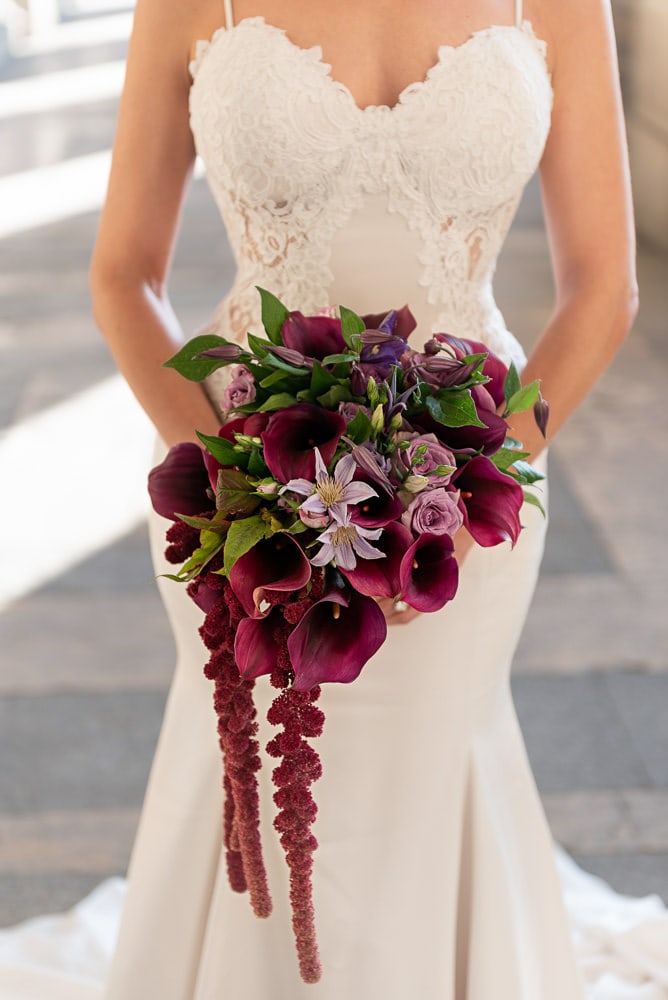 Hotel Crillon Paris wedding - close up details of the bridal boquet Hotel Crillon Paris wedding - close up details of the bridal boquet