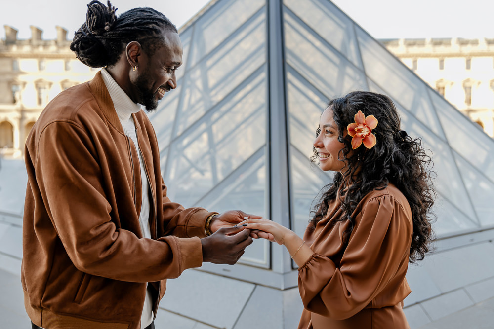 The engagement ring moment after proposal